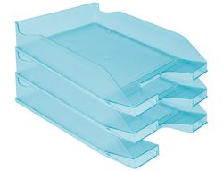 Bandeja Sobremesa Plastico Q-Connect Turquesa Transparente
