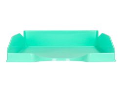 Bandeja sobremesa plastico q-connect verde menta opaco 240x70x340mm