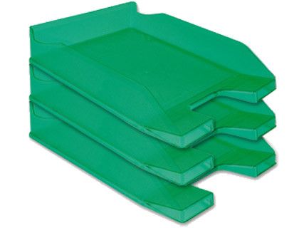 Bandeja Sobremesa Plastico Q-Connect Verde Transparente