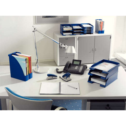 Bandejas Leitz Plus JUMBO. Formato vertical gran capacidad, azul