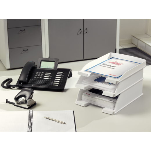 Bandejas Leitz Plus JUMBO. Formato vertical gran capacidad, azul