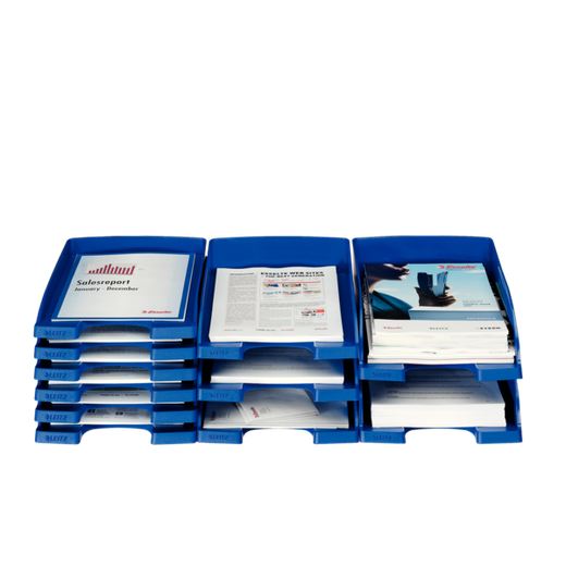 Bandejas Leitz Plus JUMBO. Formato vertical gran capacidad, gris