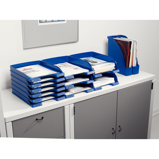 Bandejas Leitz Plus SLIM. Formato vertical, azul