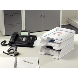 Bandejas Leitz Plus SLIM. Formato vertical, gris