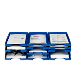 Bandejas Leitz Plus SLIM. Formato vertical, gris