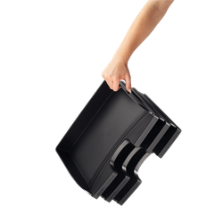 Bandejas Leitz Plus STANDARD de acceso apaisado, negro