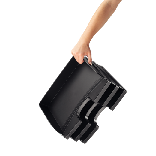 Bandejas Leitz Plus STANDARD de acceso apaisado, negro