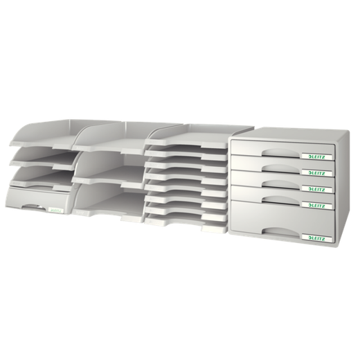 Bandejas Leitz Plus STANDARD. Opacas. Formato vertical, gris