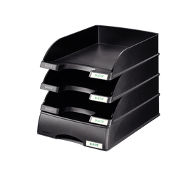 Bandejas Leitz Plus STANDARD. Opacas. Formato vertical, negro