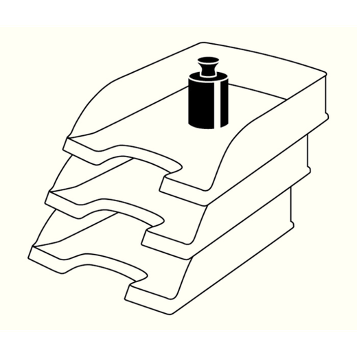 Bandejas Leitz Plus STANDARD. Opacas. Formato vertical, negro