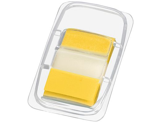 Banderitas Separadoras Q-Connect Amarillas Dispensador de 50