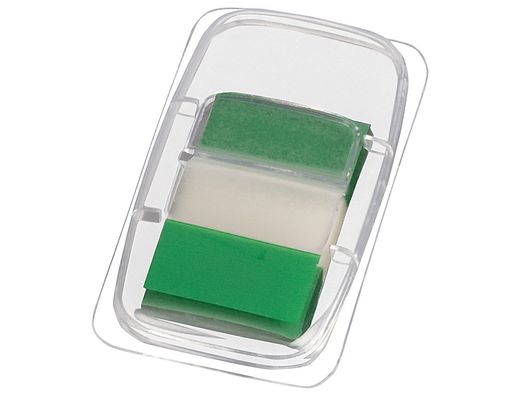 Banderitas Separadoras Q-Connect Verdes Dispensador de 50