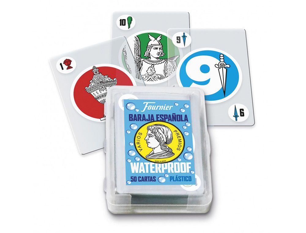 Baraja de cartas fournier waterproof plastico 50 cartas