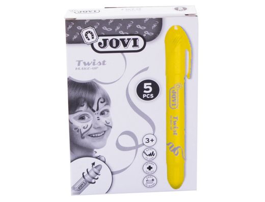 Barra de Maquillaje Jovi Twist Make-Up Amarillo Caja de 5 Unidades