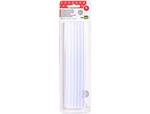 Barra termofusible liderpapel de 11 mm de diametro x 200 mm de largo blister de 6 unidades