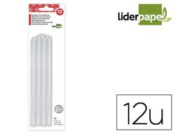 Barras termofusible liderpapel 7 mm de diametro x 200 mm de alto blister de 12 unidades
