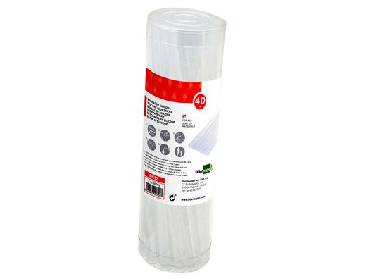 Barras termofusible liderpapel de 7 mm de diametro x 200 mm de alto caja de 40 unidades