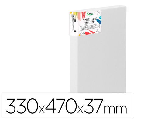 Bastidor 3d extragrueso liderpapel 6f grapado parte trasera algodon 100% 33x41 cm gramaje 380g/m2 certificado