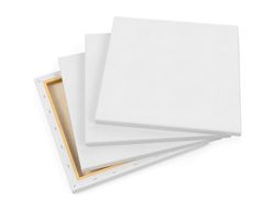 Bastidor Lidercolor 4P Lienzo Grapado Lateral Algodon 100% Marco Pawlonia 1,8X3,8 cm Bordes Madera 33X22 Cm