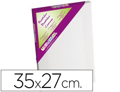 Bastidor Lidercolor 5F Lienzo Grapado Lateral Algodon 100% Marco Pawlonia 1,8X3,8 cm Bordes Madera 35X27 Cm
