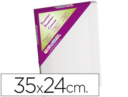 Bastidor Lidercolor 5P Lienzo Algodon 100% Marco Pawlonia 1,8X3,8 cm Bordes Madera 35X24 Cm