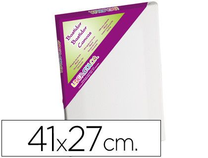 Bastidor Lidercolor 6P Lienzo Grapado Lateral Algodon 100% Marco Pawlonia 1,8X3,8 cm Bordes Madera 41X27 Cm