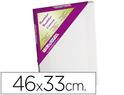 Bastidor Lidercolor 8P Lienzo Grapado Lateral Algodon 100% Marco Pawlonia 1,8X3,8 cm Bordes Madera 46X33 Cm