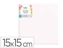 Bastidor liderpapel 1f lienzo grapado parte trasera algodon 100% bordes madera 15x15 cm gramaje 280g/m2 certificado