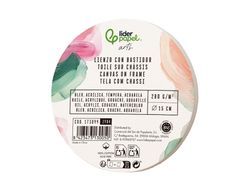 Bastidor redondo liderpapel lienzo grapado parte trasera algodon 100% borde madera 15 cm gramaje 280g/m2