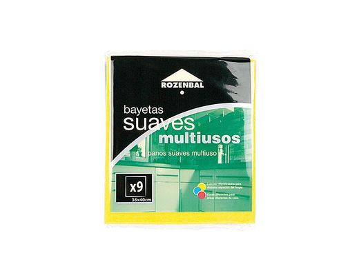 Bayeta Multiuso 36X40 cm Pack de 9 Unidades