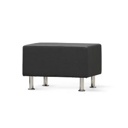 Be Soft Modulo Sillon Basico 66x73,8x44,6 cm. Sofá Central Con Brazo, Sin Respaldo. Tapizado En Color Negro/Gris. Estructura Negra. Espuma De Alta Densidad.  Color Negro/Gris.