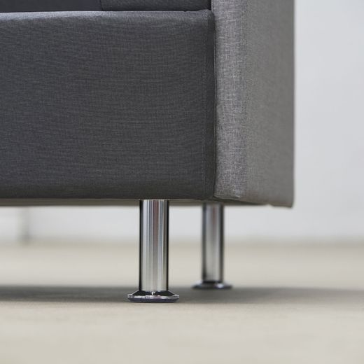 Be Soft Modulo Sillon Derecho 73,8x66x77 cm Sofá Lateral Derecho Con Respaldo. Tapizado En Color Negro/Gris. Espuma De Alta Densidad.  Color Negro/Gris