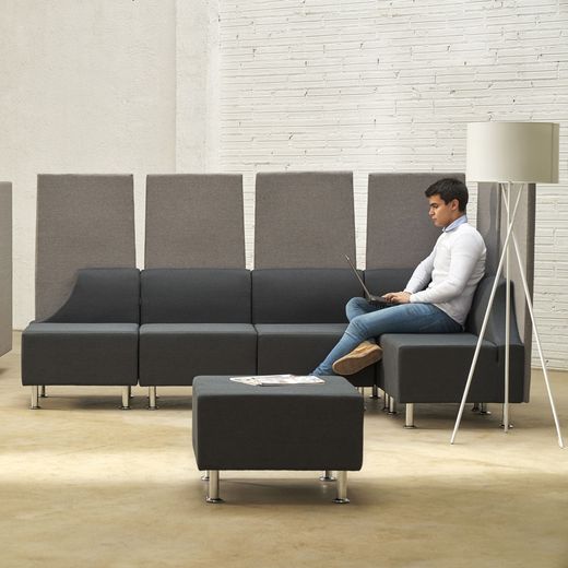 Be Soft Panel Auxiliar Trasero Para Sillon Central o Corner Gris 66x133x5 cm