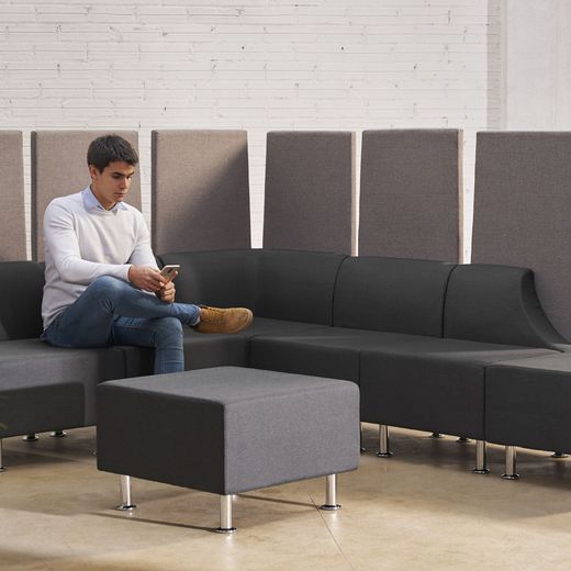 Be Soft Panel Auxiliar Trasero Para Sillon Central o Corner Rojo 66x133x5 cm