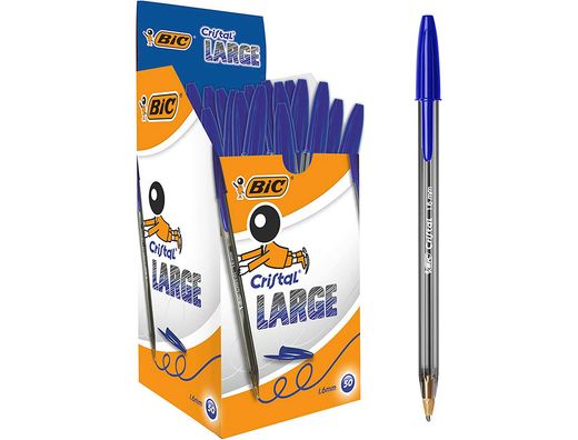 BIC Boligrafo Cristal Large Azul Trazo 0.6 mm.Diámetro de bola: 1.6 mm