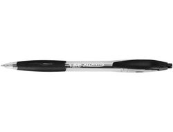 BIC Bolígrafo retractil Atlantis negro.Ancho de trazo: 0,4 mm. Diámetro de bola: 1 mm