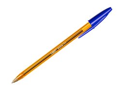 BIC Cristal Boligrafo Fine Cuerpo naranja Trazo 0.3 mm color azul