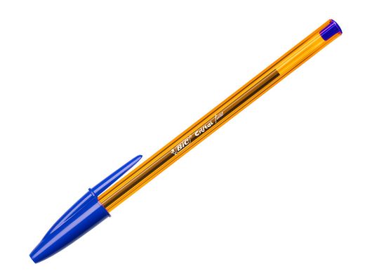 BIC Cristal Boligrafo Fine Cuerpo naranja Trazo 0.3 mm color azul