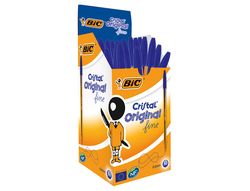 BIC Cristal Boligrafo Fine Cuerpo naranja Trazo 0.3 mm color azul