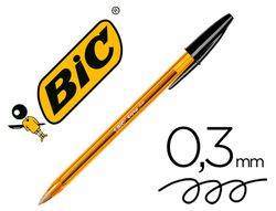 BIC Cristal Boligrafo Fine Cuerpo naranja Trazo 0.3 mm color negro