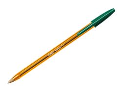 BIC Cristal Boligrafo Fine Cuerpo naranja Trazo 0.3 mm color Verde