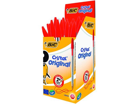 BIC Cristal Bolígrafo Rojo punta media