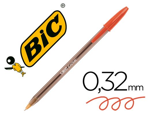 BIC Cristal Bolígrafo Rojo punta media