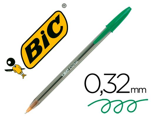 BIC Cristal Bolígrafo Verde punta media