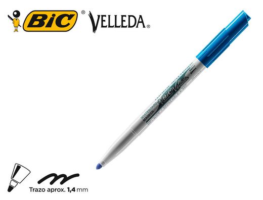 BIC VELLEDA Marcador pizarra blanca 1741 Trazo 1,5 mm Punta conica Azul 1199174106