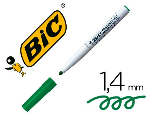 BIC VELLEDA Marcador pizarra blanca 1741 Trazo 1,5 mm Punta conica Verde 1199174102