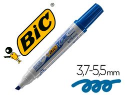 BIC VELLEDA Marcador pizarra blanca 1751 Trazo 3 - 5,5 mm Punta biselada Azul 904947