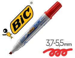 BIC VELLEDA Marcador pizarra blanca 1751 Trazo 3 - 5,5 mm Punta biselada Rojo 904948
