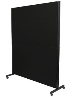 Biombo Valdeganga Bali negro con ruedas con freno