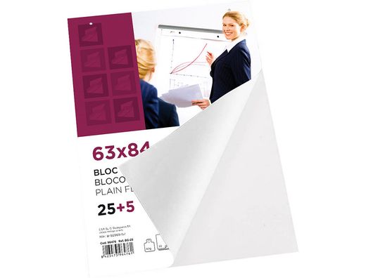 Bloc congreso liderpapel liso 63x84cm 25+5 hojas 80g/m2